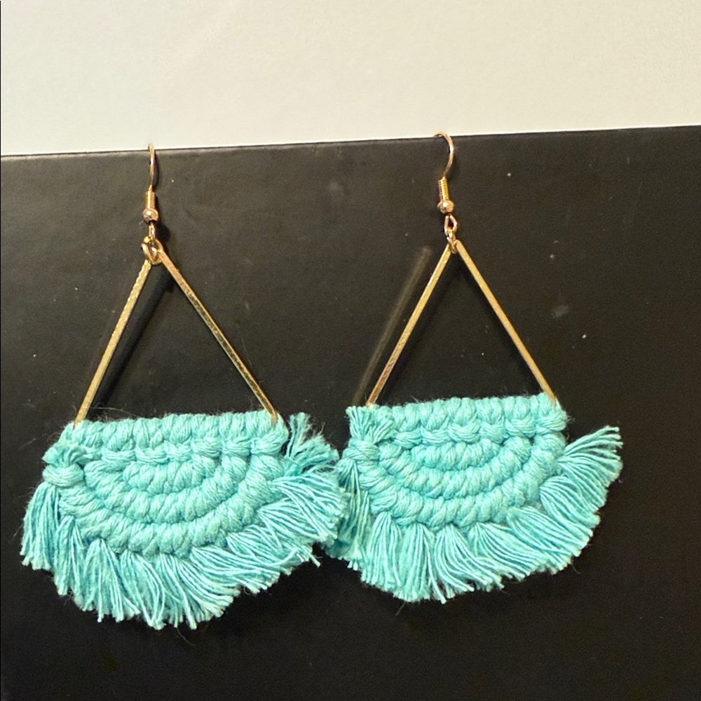 Turquoise Fringe Earrings